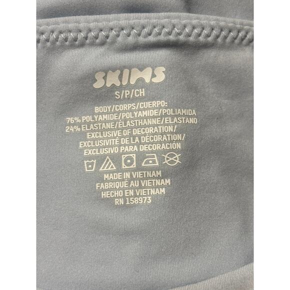 Skims NWT Fits Everybody High Neck Bodysuit Opal Sz S Sleeveless Stretch Casual - Picture 3 of 5